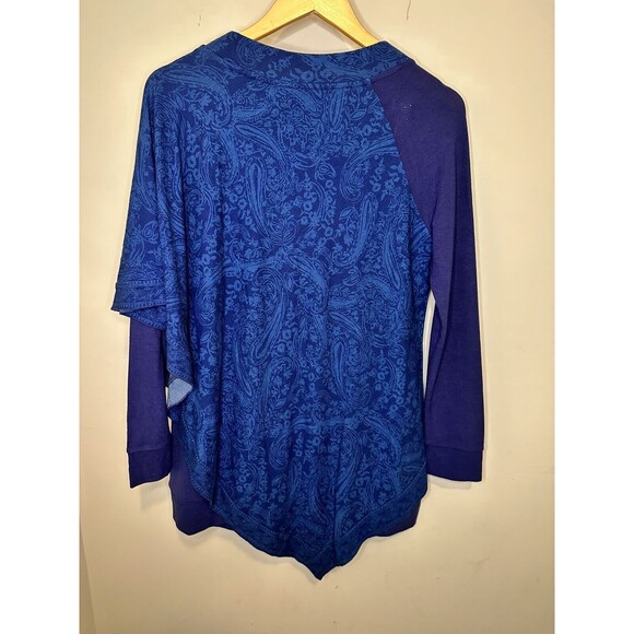 Soft Surroundings ARPINA TOP PATRIOT BLUE Cape Style Women’s Sz XS NEW - Picture 5 of 6